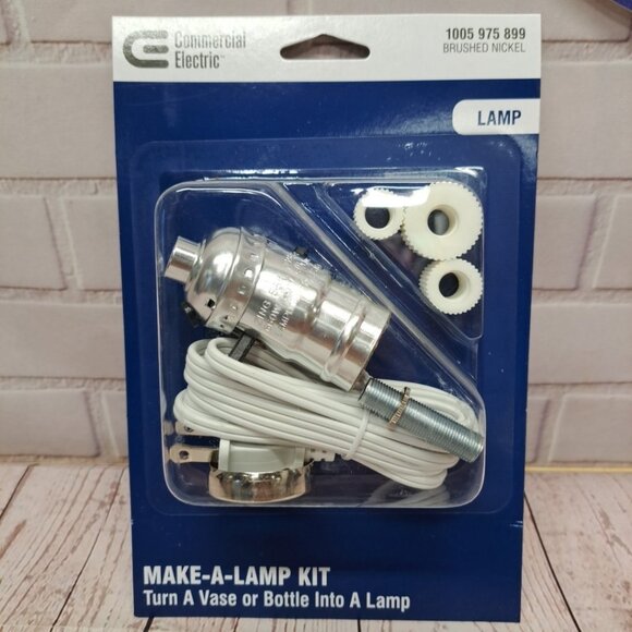 Bottle Lamp Kit For Light Bulbs, Turn A Vase Or Bottle Into A Lamp - Picture 1 of 5